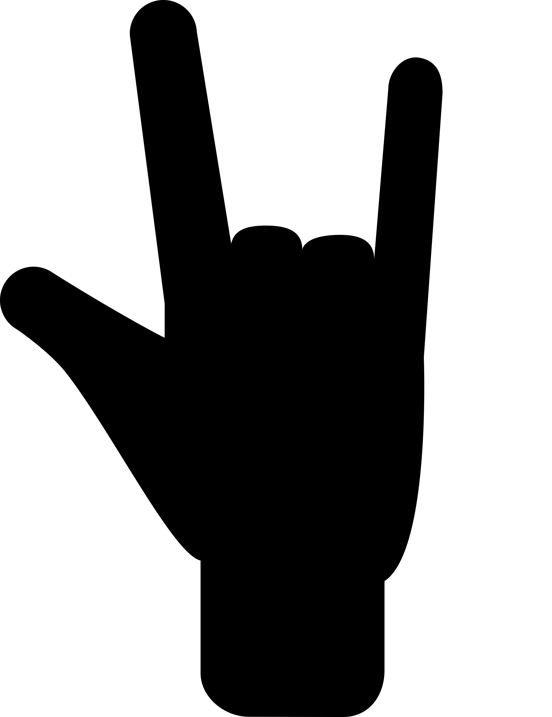 Hand Posture Signal Of Three Extended Fingers Outline Svg Vector Free Vectors